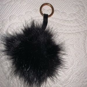 Faux Fur handbag Pom Pom/ keychain